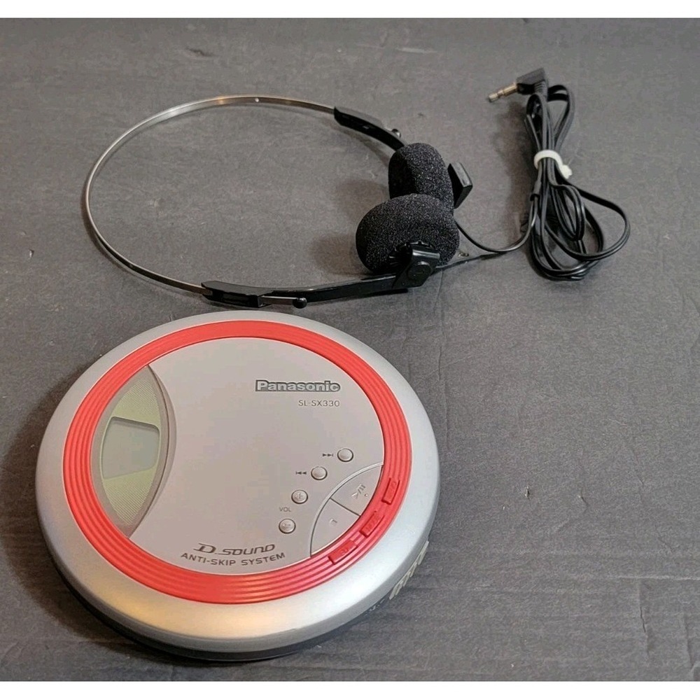 Panasonic SL-SX330 Portable CD Player W/Headphones Tested  Works Great Discman